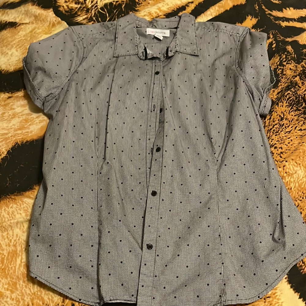 Gray w/ whit stripes and black diamonds, Size XL, Brand Liz Claiborne